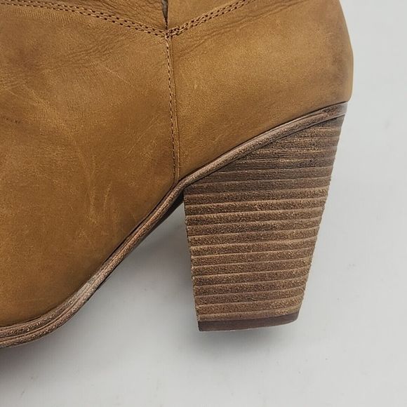 Vince Camuto Ankle Boots Brown Suede Women's 10 High 3.5" Wooden Heel Bootie - Picture 7 of 16